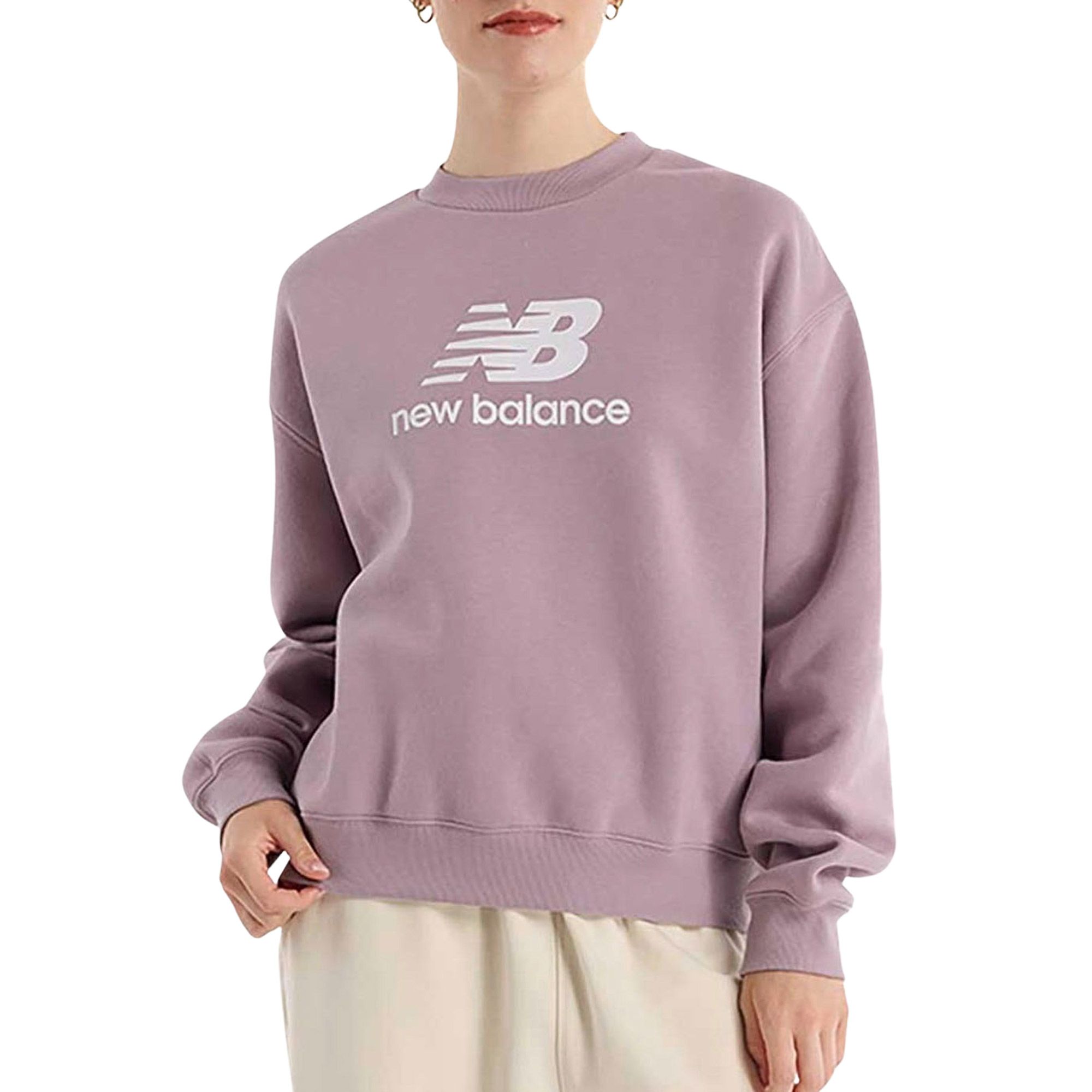 New Balance Sport Essentials Fleece Logo Crew Sweater Women